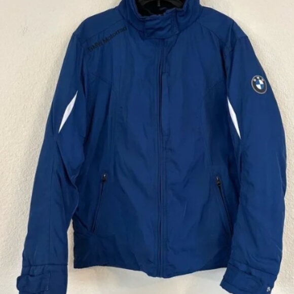 BMW Motorrad Men’s Blue Jacket Size Large Midweight Quilted - Picture 1 of 11